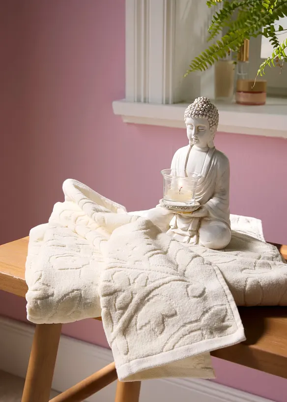 Teelichthalter in Buddha-Form in weiß (Ambiente) - bonprix