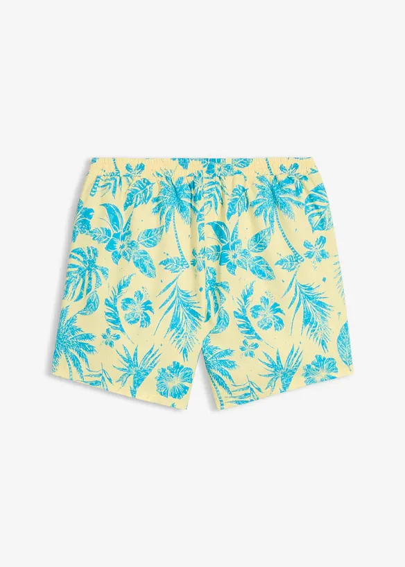 Badeshorts kurz in gelb von hinten - bonprix