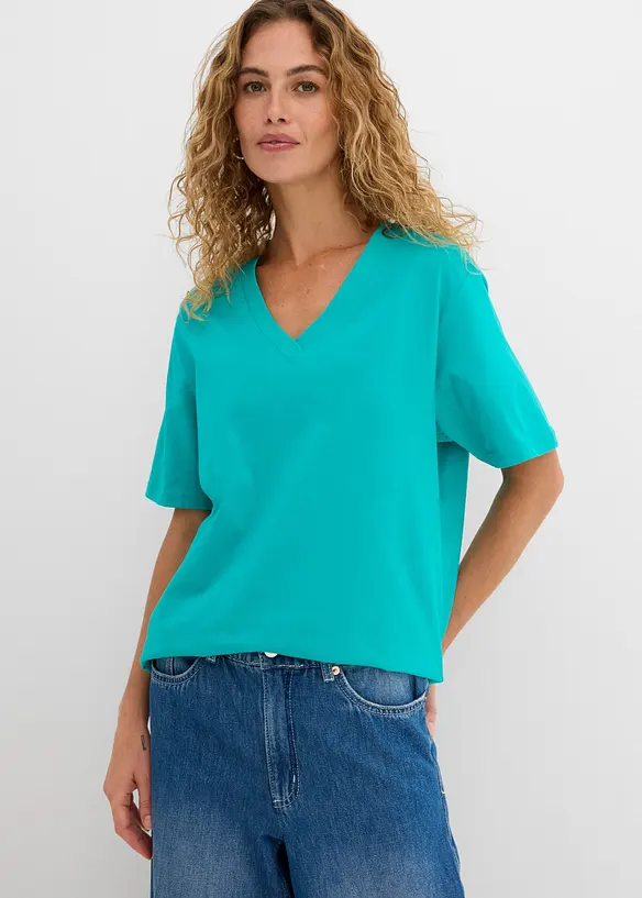 Longshirt (5er Pack) in grün von vorne (im Anschnitt) - bonprix