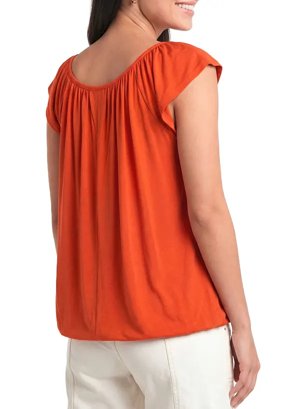 Shirt aus softem Viskose-Mix in rot von hinten (im Anschnitt) - bonprix