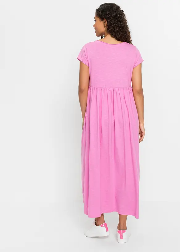 Shirtkleid aus Bio-Baumwolle in pink von hinten (Totalaufnahme) - bonprix Shirtkleid aus Bio-Baumwolle in pink von hinten (Totalaufnahme) - bonprix
