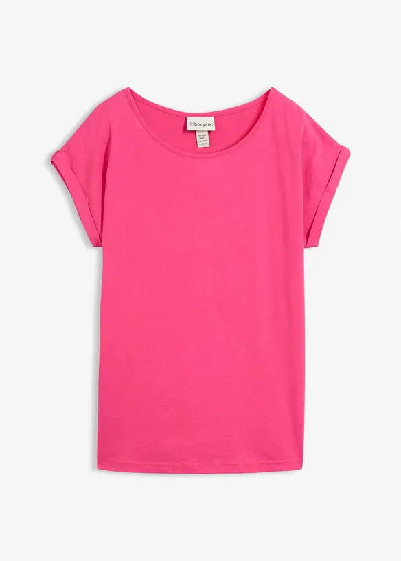 Shirt mit Seidenanteil in pink von vorne - bonprix Shirt mit Seidenanteil in pink von vorne - bonprix
