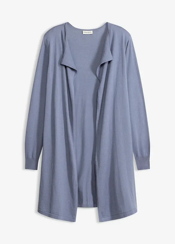Longstrickjacke in blau von vorne - bonprix Longstrickjacke in blau von vorne - bonprix