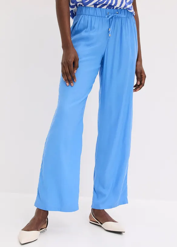 Viskose Schlupfhose in blau von vorne - bonprix Viskose Schlupfhose in blau von vorne - bonprix