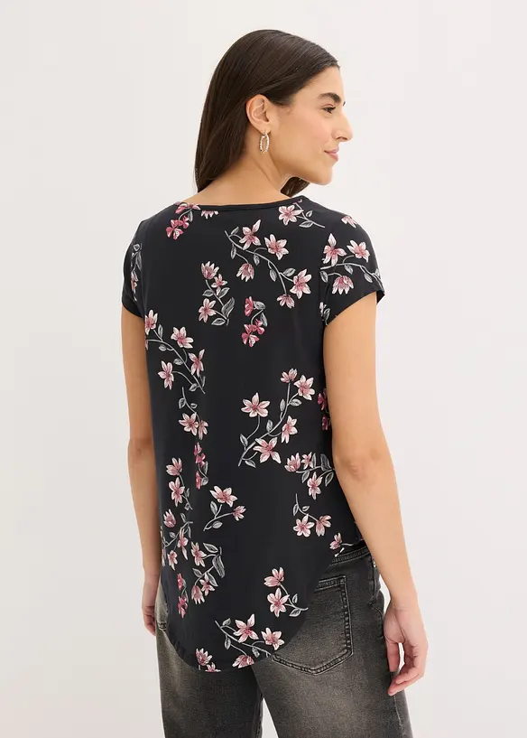 Tunika-Shirt aus Baumwoll-Mix in schwarz von hinten (im Anschnitt) - bonprix Tunika-Shirt aus Baumwoll-Mix in schwarz von hinten (im Anschnitt) - bonprix
