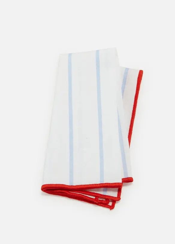 Stoffservietten aus Bio-Baumwolle (2er Pack) in blau - bonprix