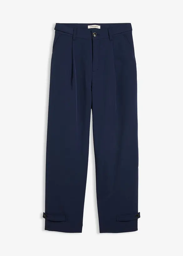 Barrel-Hose aus Viskose-Mix in blau von vorne - bonprix Barrel-Hose aus Viskose-Mix in blau von vorne - bonprix