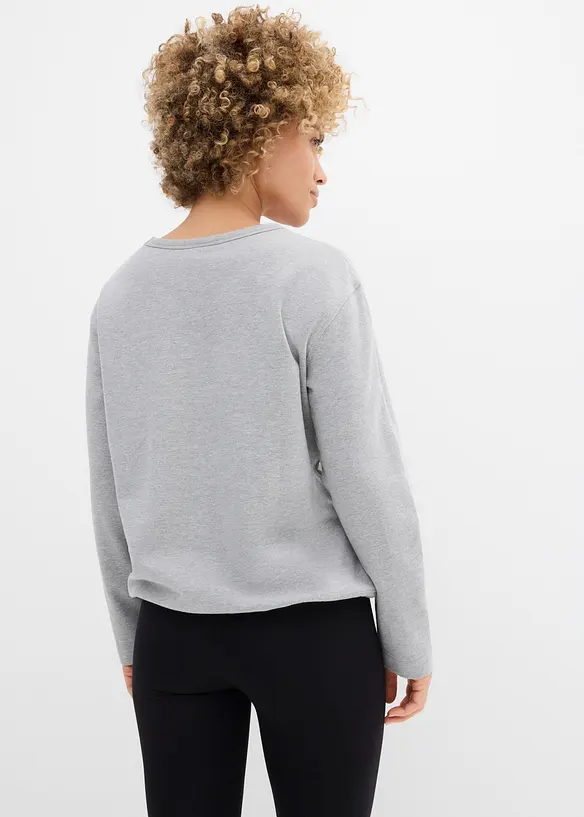 Sweatshirt mit Bio-Baumwolle in grau von hinten (im Anschnitt) - bonprix Sweatshirt mit Bio-Baumwolle in grau von hinten (im Anschnitt) - bonprix