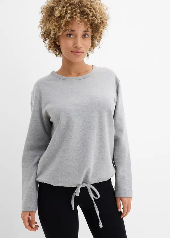 Sweatshirt mit Bio-Baumwolle in grau von vorne (im Anschnitt) - bonprix Sweatshirt mit Bio-Baumwolle in grau von vorne (im Anschnitt) - bonprix