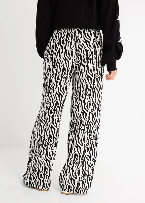 Schlupfhose aus fließender Viskose in schwarz von hinten - bonprix Schlupfhose aus fließender Viskose in schwarz von hinten - bonprix