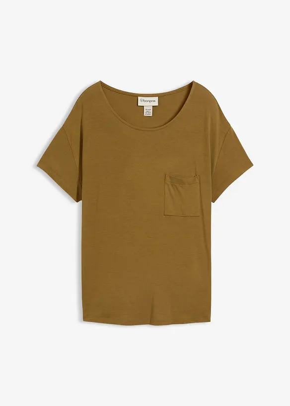 Shirt aus softem Viskose-Mix in grün von vorne - bonprix Shirt aus softem Viskose-Mix in grün von vorne - bonprix