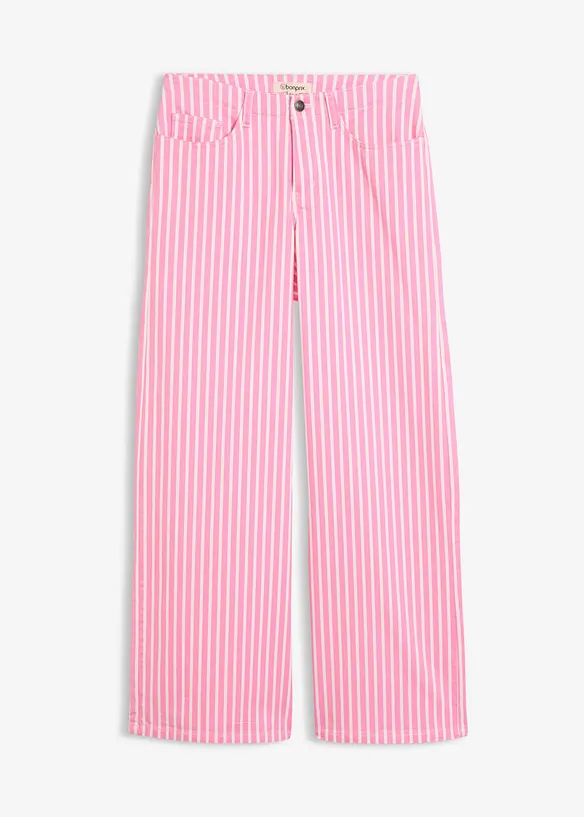 Twillhose aus elastischem Baumwoll-Mix in rosa von vorne - bonprix Twillhose aus elastischem Baumwoll-Mix in rosa von vorne - bonprix