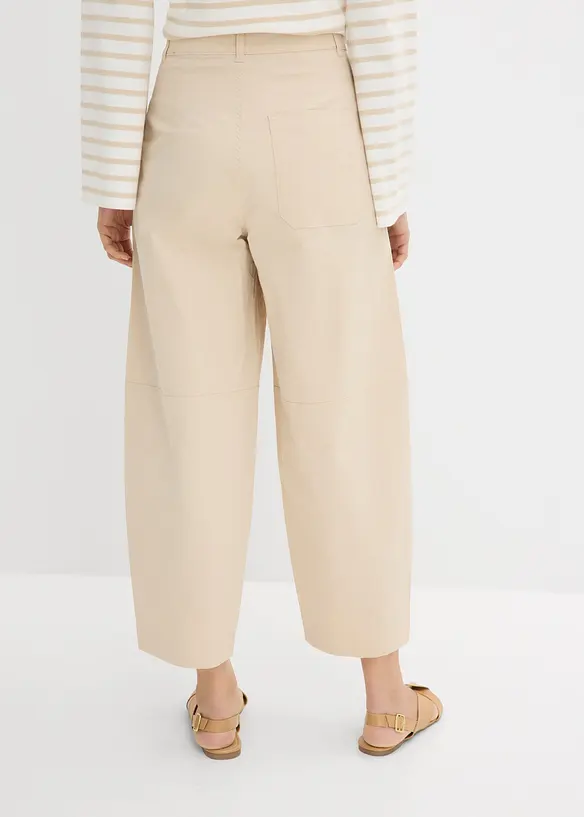 Leichte Twill-Culotte in Ballonoptik in beige von hinten - bonprix Leichte Twill-Culotte in Ballonoptik in beige von hinten - bonprix