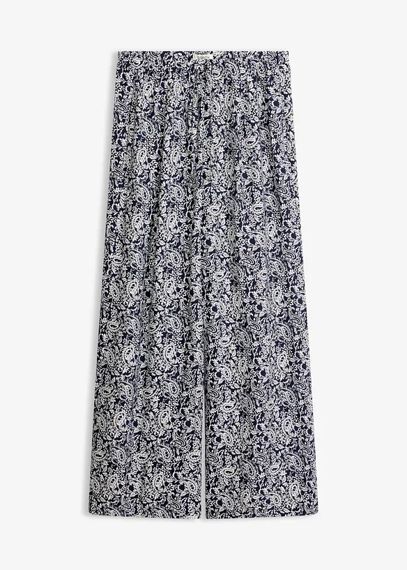 Schlupfhose aus feinem Viskose-Mix in blau von vorne - bonprix Schlupfhose aus feinem Viskose-Mix in blau von vorne - bonprix