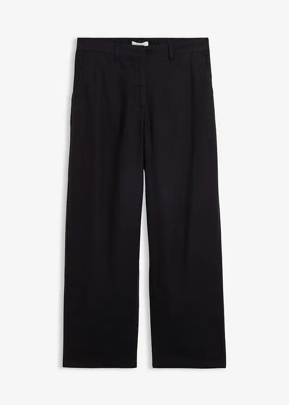 Barrel-Hose aus Viskose-Mix in schwarz von vorne - bonprix Barrel-Hose aus Viskose-Mix in schwarz von vorne - bonprix