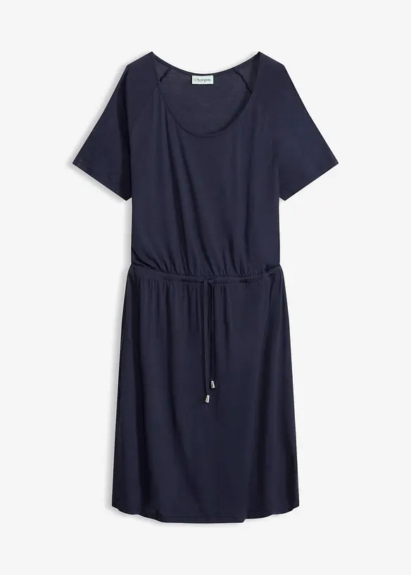 Strandkleid aus feiner Viskose in blau von vorne - bonprix Strandkleid aus feiner Viskose in blau von vorne - bonprix