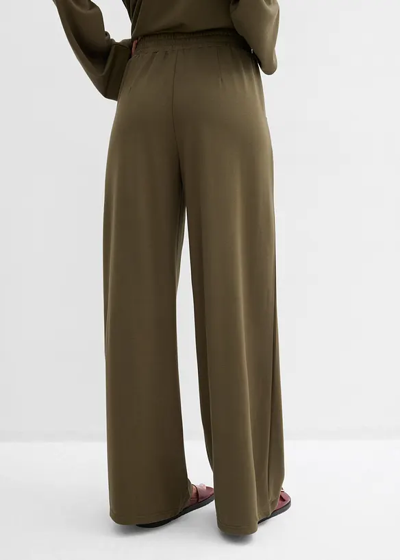 Schlupfhose aus Punto di Roma in grün von hinten - bonprix Schlupfhose aus Punto di Roma in grün von hinten - bonprix
