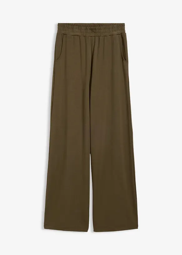 Schlupfhose aus Punto di Roma in grün von vorne - bonprix Schlupfhose aus Punto di Roma in grün von vorne - bonprix