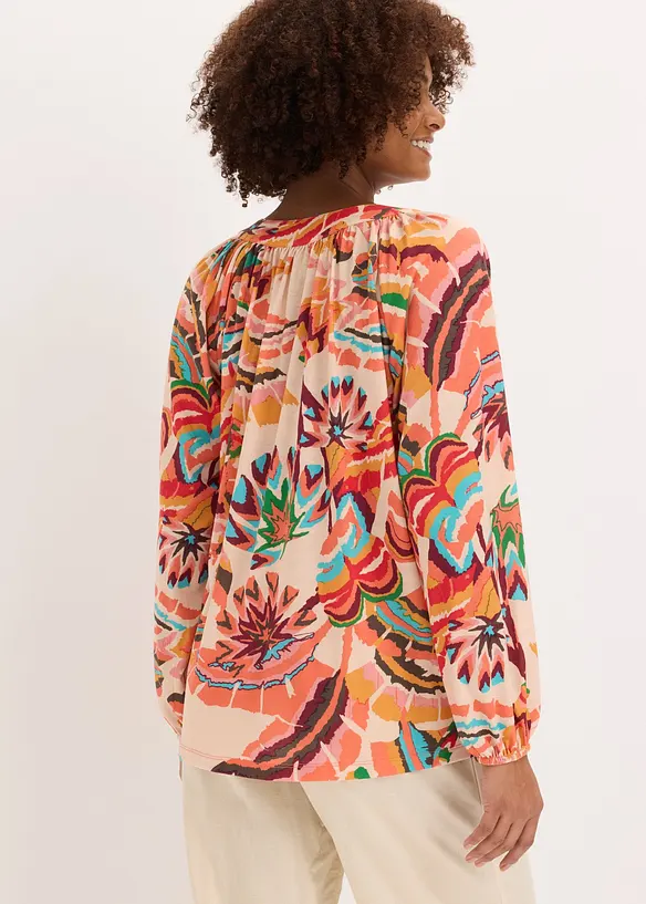 Shirtbluse mit dekorativem Bindeband in orange von hinten (im Anschnitt) - bonprix Shirtbluse mit dekorativem Bindeband in orange von hinten (im Anschnitt) - bonprix