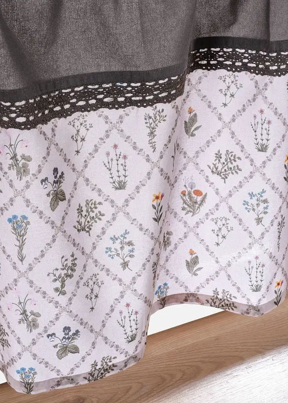 Scheibengardine aus Bio-Baumwolle in grau (Detailaufnahme) - bonprix