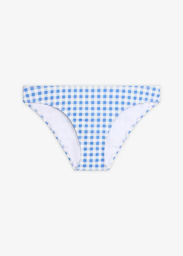 Bikinihose im kariertem Design in weiß von vorne - bonprix