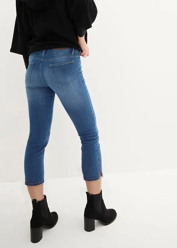 7/8-Jeans mit Schlitz Stretch in blau von hinten - bonprix 7/8-Jeans mit Schlitz Stretch in blau von hinten - bonprix
