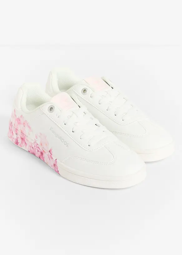Kangaroos Sneaker mit floralem Druck in weiß - Kangaroos