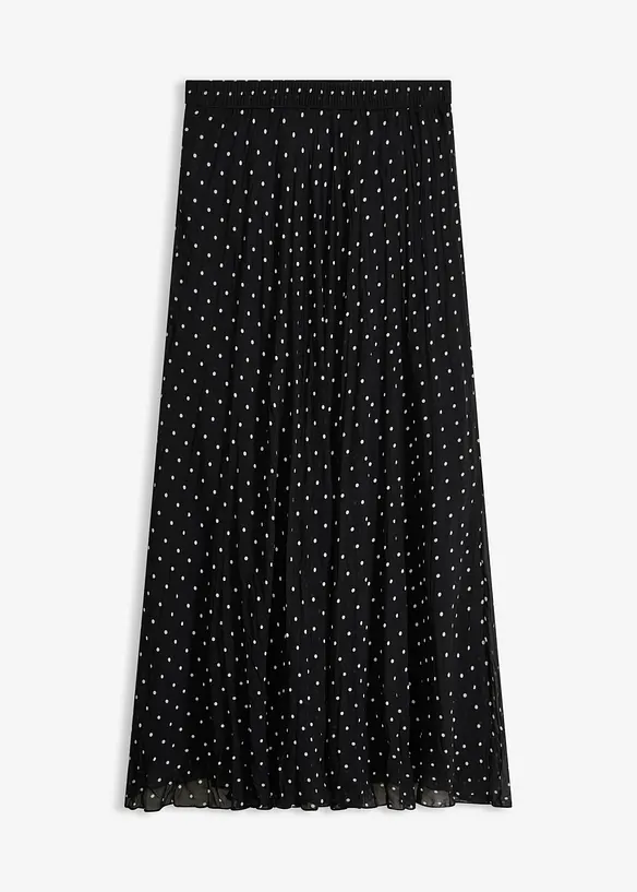 Chiffon-Rock mit Crinkle Effekt in schwarz von vorne - bonprix Chiffon-Rock mit Crinkle Effekt in schwarz von vorne - bonprix
