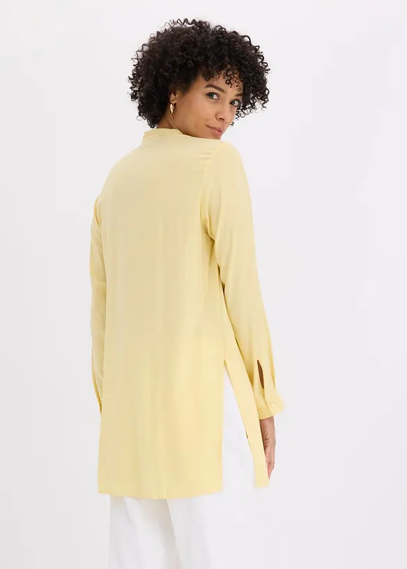 Longbluse aus fließender Viskose in gelb von hinten (im Anschnitt) - bonprix Longbluse aus fließender Viskose in gelb von hinten (im Anschnitt) - bonprix