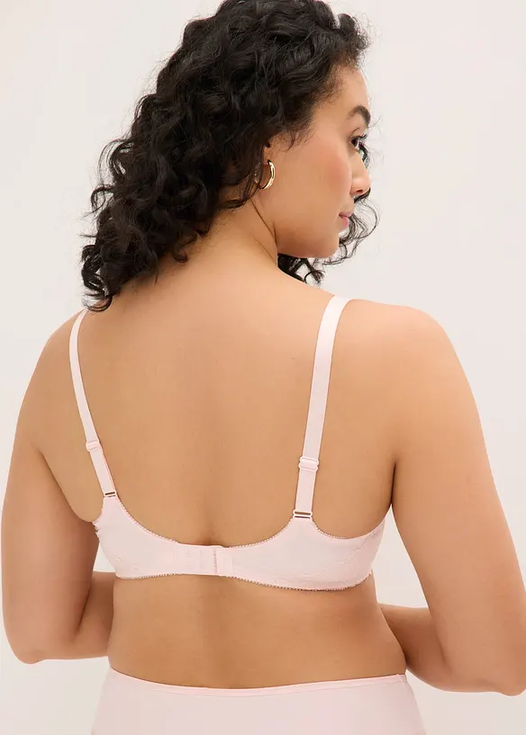 Minimizer-BH mit zarter Spitze in rosa von hinten (im Anschnitt) - bonprix