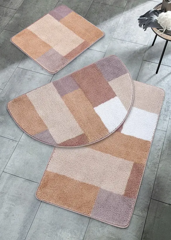 Getuftete Badematte mit Pastell-Farben in beige - bonprix