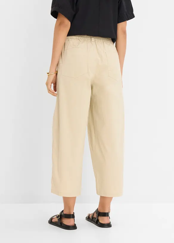 Barrel-Hose aus Baumwoll-Mix in beige von hinten - bonprix Barrel-Hose aus Baumwoll-Mix in beige von hinten - bonprix