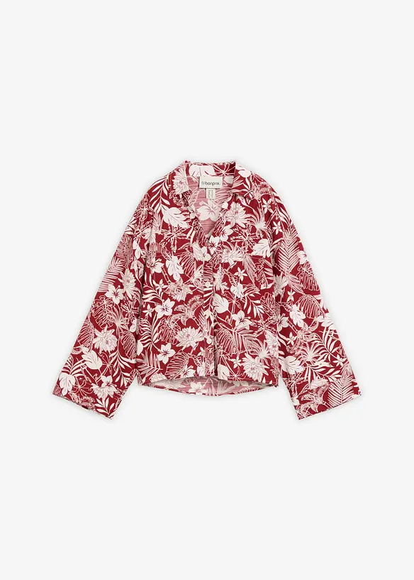 Resortbluse aus Viskose-Mix in rot von vorne - bonprix