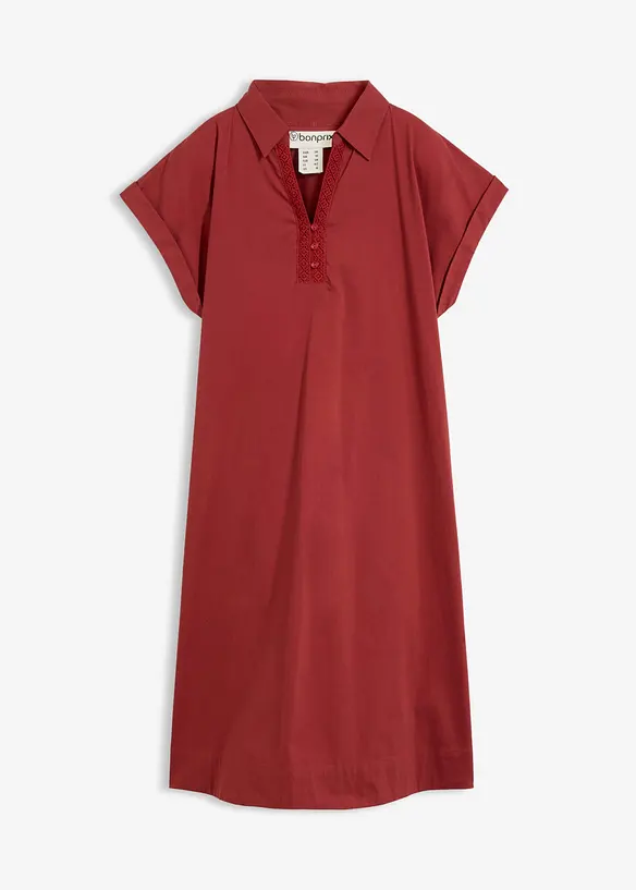 Minikleid aus Baumwoll-Mix in rot von vorne - bonprix Minikleid aus Baumwoll-Mix in rot von vorne - bonprix