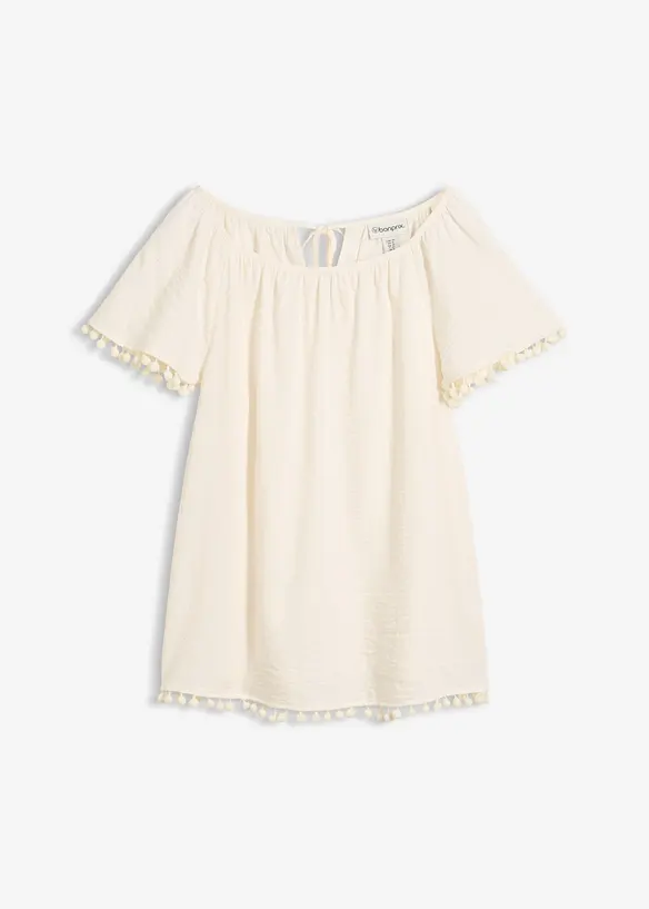 Bluse aus softem Viskose-Mix in weiß von vorne - bonprix Bluse aus softem Viskose-Mix in weiß von vorne - bonprix