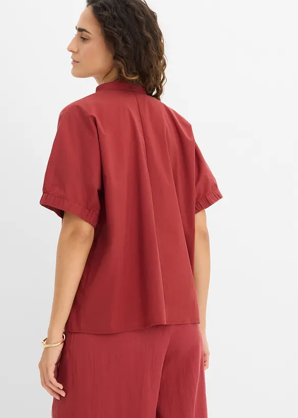 Überschnittene Kurzarmbluse in rot von hinten (im Anschnitt) - bonprix Überschnittene Kurzarmbluse in rot von hinten (im Anschnitt) - bonprix