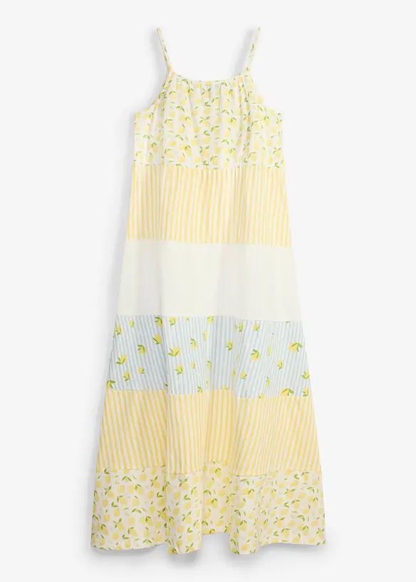 Jerseykleid aus reiner Bio-Baumwolle in weiß von hinten - bonprix