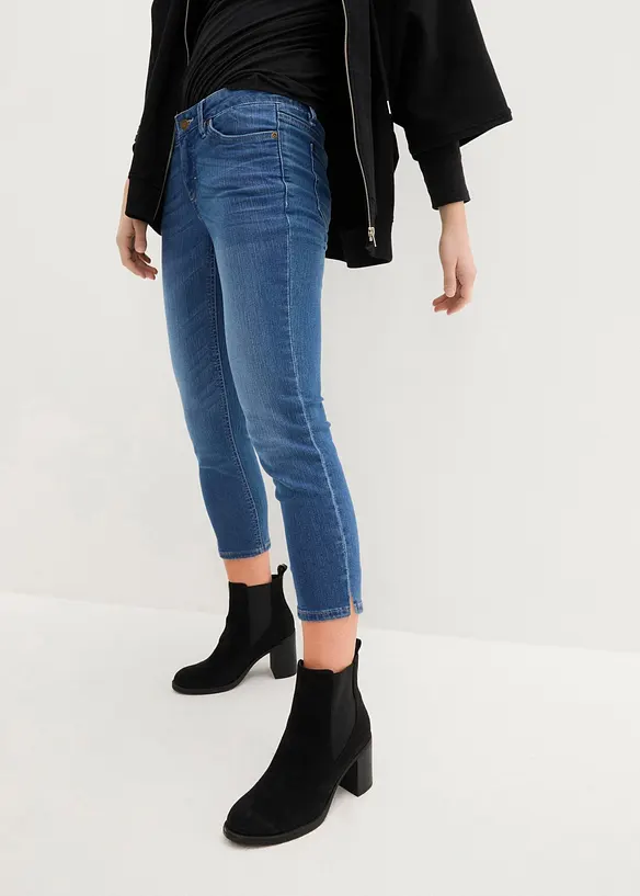 7/8-Jeans mit Schlitz Stretch in blau von vorne - bonprix 7/8-Jeans mit Schlitz Stretch in blau von vorne - bonprix