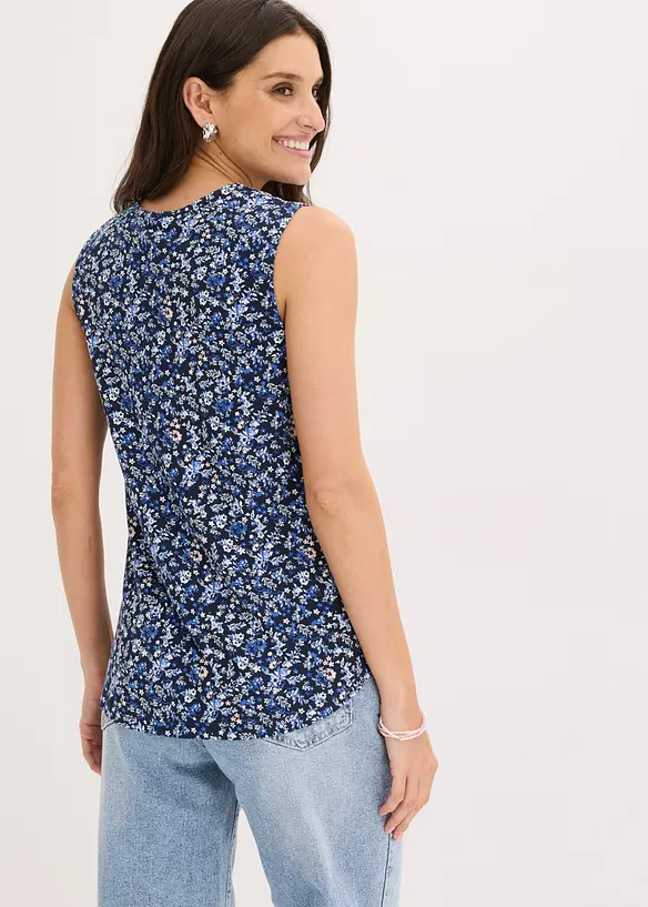 Top aus Viskose-Mix in blau von hinten (im Anschnitt) - bonprix Top aus Viskose-Mix in blau von hinten (im Anschnitt) - bonprix