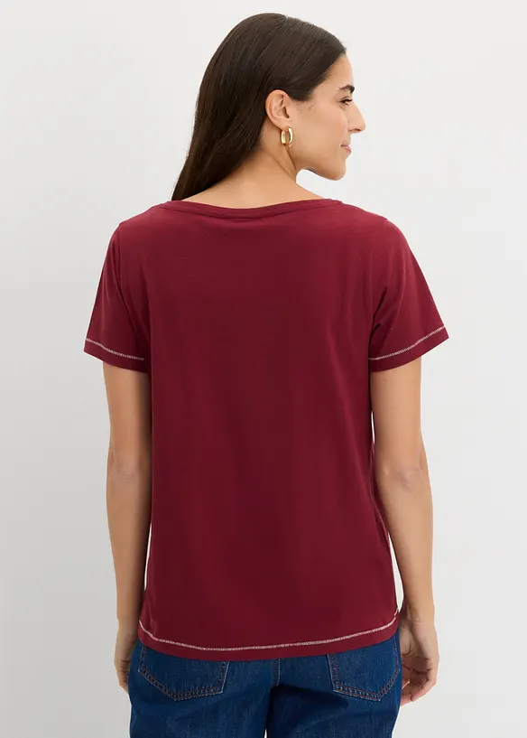 T-Shirt in rot von hinten (im Anschnitt) - bonprix