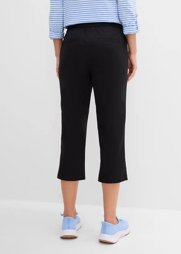 3/4- Hose mit Bindeband in schwarz von hinten - bonprix 3/4- Hose mit Bindeband in schwarz von hinten - bonprix