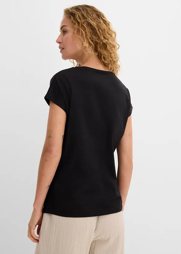 Shirt mit Pailletten in schwarz von hinten (im Anschnitt) - bonprix Shirt mit Pailletten in schwarz von hinten (im Anschnitt) - bonprix