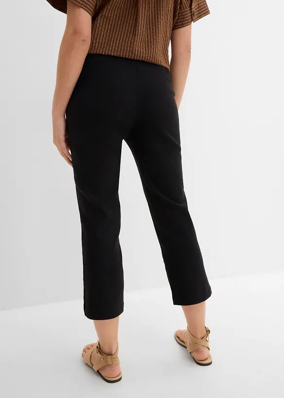 3/4-Bengalin-Hose mit Bequembund in schwarz von hinten - bonprix 3/4-Bengalin-Hose mit Bequembund in schwarz von hinten - bonprix
