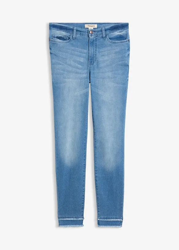 7/8 Ultra-Soft-Jeans in blau von vorne - bonprix