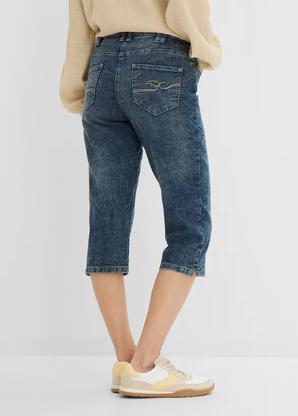 Straight Jeans, Mid Waist, Stretch in blau von hinten - bonprix Straight Jeans, Mid Waist, Stretch in blau von hinten - bonprix