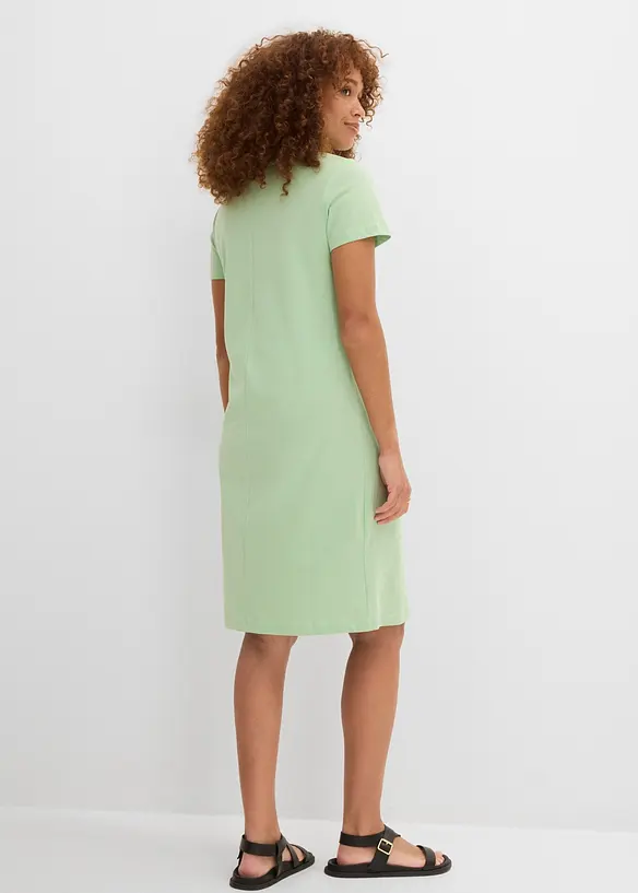 Gerade geschnittenes Shirtkleid (2er Pack) in grün von hinten (Totalaufnahme) - bonprix Gerade geschnittenes Shirtkleid (2er Pack) in grün von hinten (Totalaufnahme) - bonprix