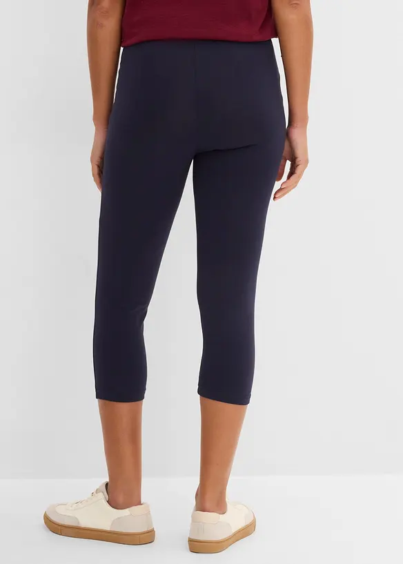 Capri-Leggings (2er Pack) in blau von hinten - bonprix Capri-Leggings (2er Pack) in blau von hinten - bonprix