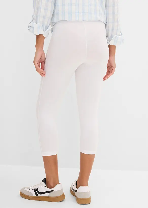 Capri-Leggings (2er Pack) in weiß von hinten - bonprix Capri-Leggings (2er Pack) in weiß von hinten - bonprix