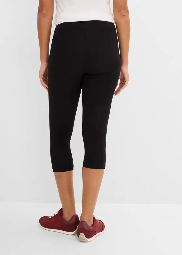 Capri-Leggings (2er Pack) in schwarz von hinten - bonprix Capri-Leggings (2er Pack) in schwarz von hinten - bonprix