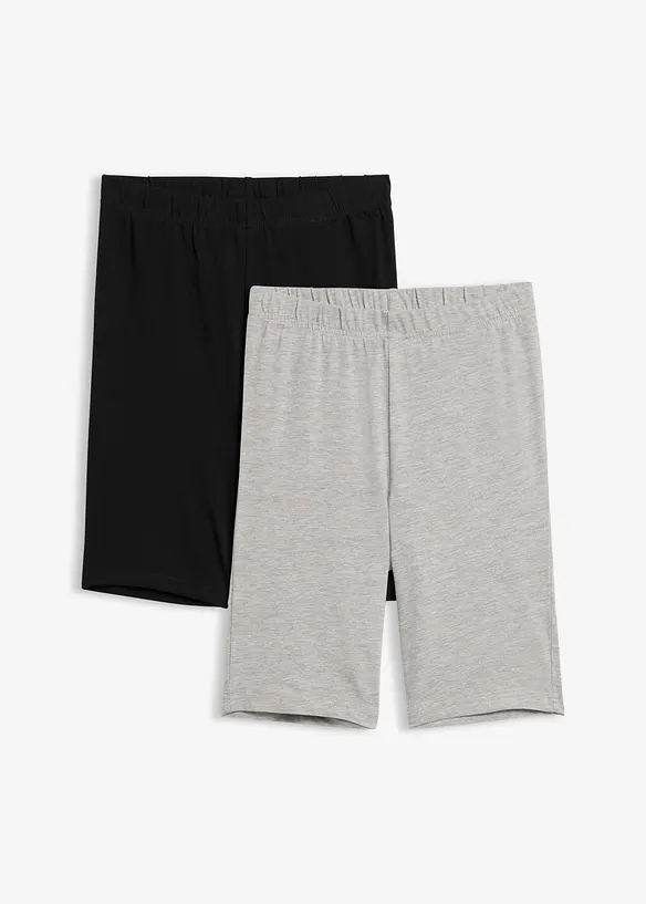 Radlerhose (2er-Pack) in grau von vorne - bonprix Radlerhose (2er-Pack) in grau von vorne - bonprix